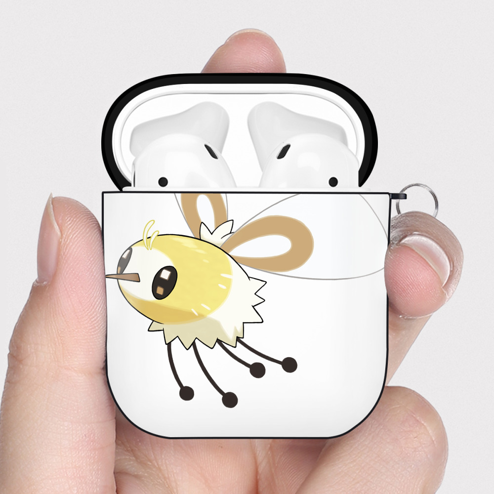 （画像用） ポケットモンスター Pokémon AirPods 第2世代保護ケース ハードシェル ブラック 耐衝撃・防指紋・カラビナ付き
