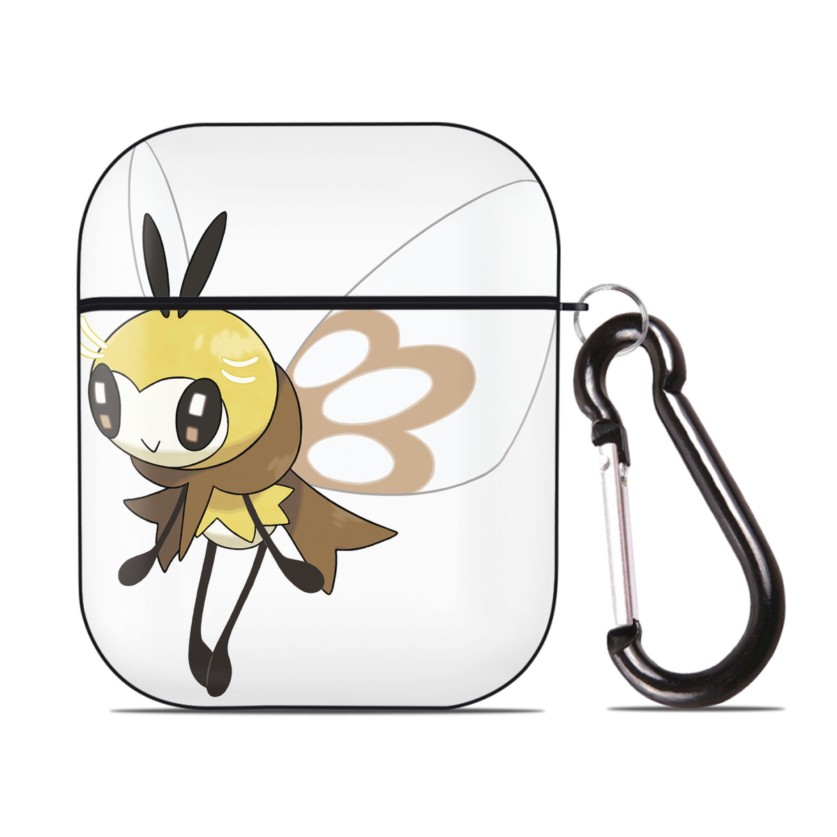 （画像用） ポケットモンスター Pokémon AirPods 第2世代保護ケース ハードシェル ブラック 耐衝撃・防指紋・カラビナ付き