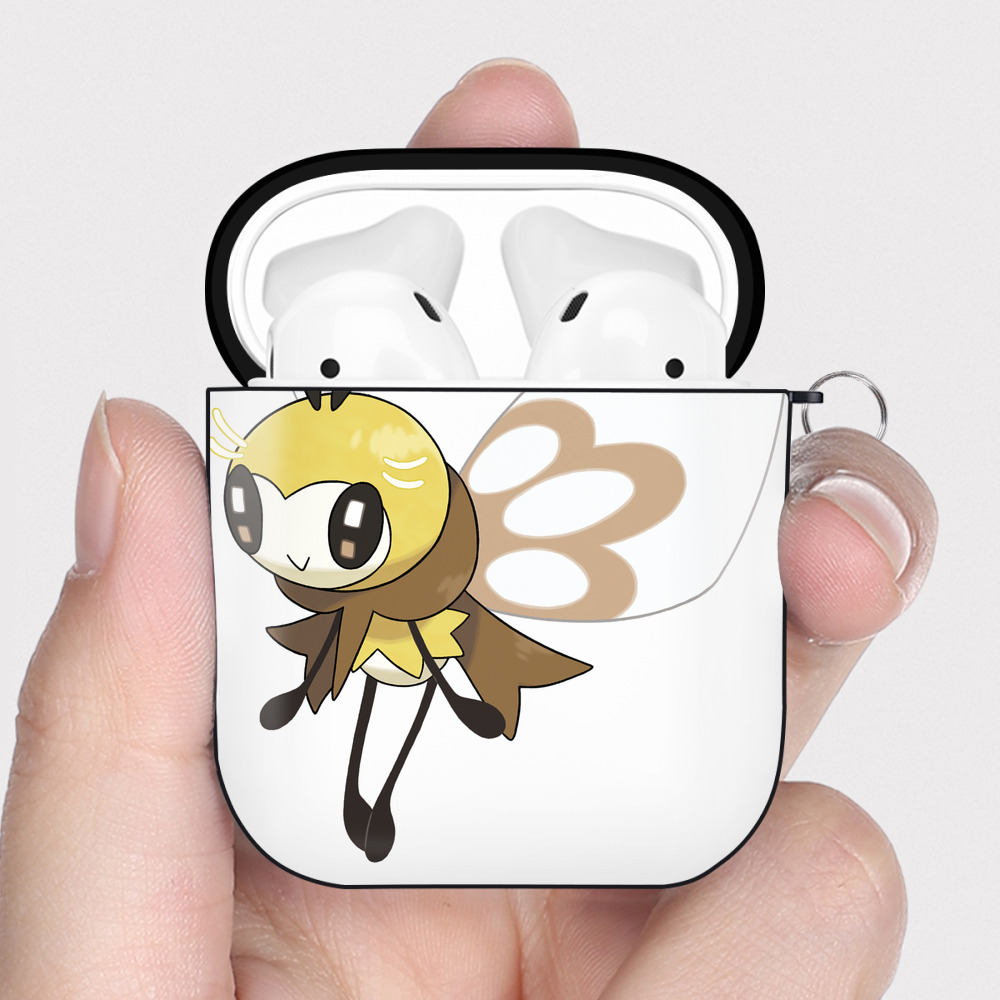 （画像用） ポケットモンスター Pokémon AirPods 第2世代保護ケース ハードシェル ブラック 耐衝撃・防指紋・カラビナ付き