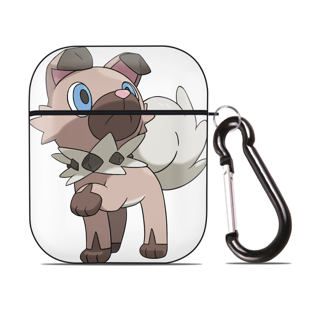 （画像用） ポケットモンスター Pokémon AirPods 第2世代保護ケース ハードシェル ブラック 耐衝撃・防指紋・カラビナ付き