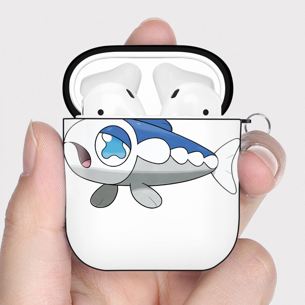 （画像用） ポケットモンスター Pokémon AirPods 第2世代保護ケース ハードシェル ブラック 耐衝撃・防指紋・カラビナ付き