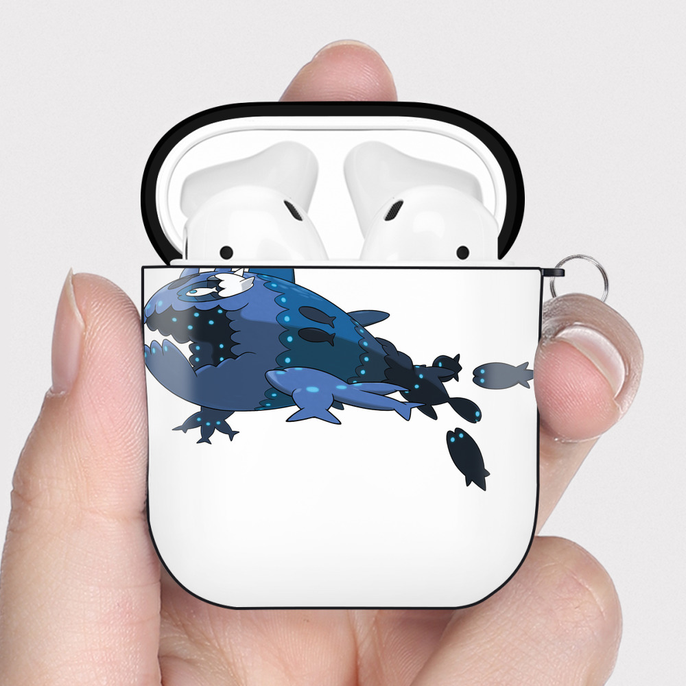 （画像用） ポケットモンスター Pokémon AirPods 第2世代保護ケース ハードシェル ブラック 耐衝撃・防指紋・カラビナ付き