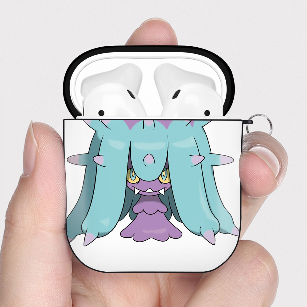 （画像用） ポケットモンスター Pokémon AirPods 第2世代保護ケース ハードシェル ブラック 耐衝撃・防指紋・カラビナ付き