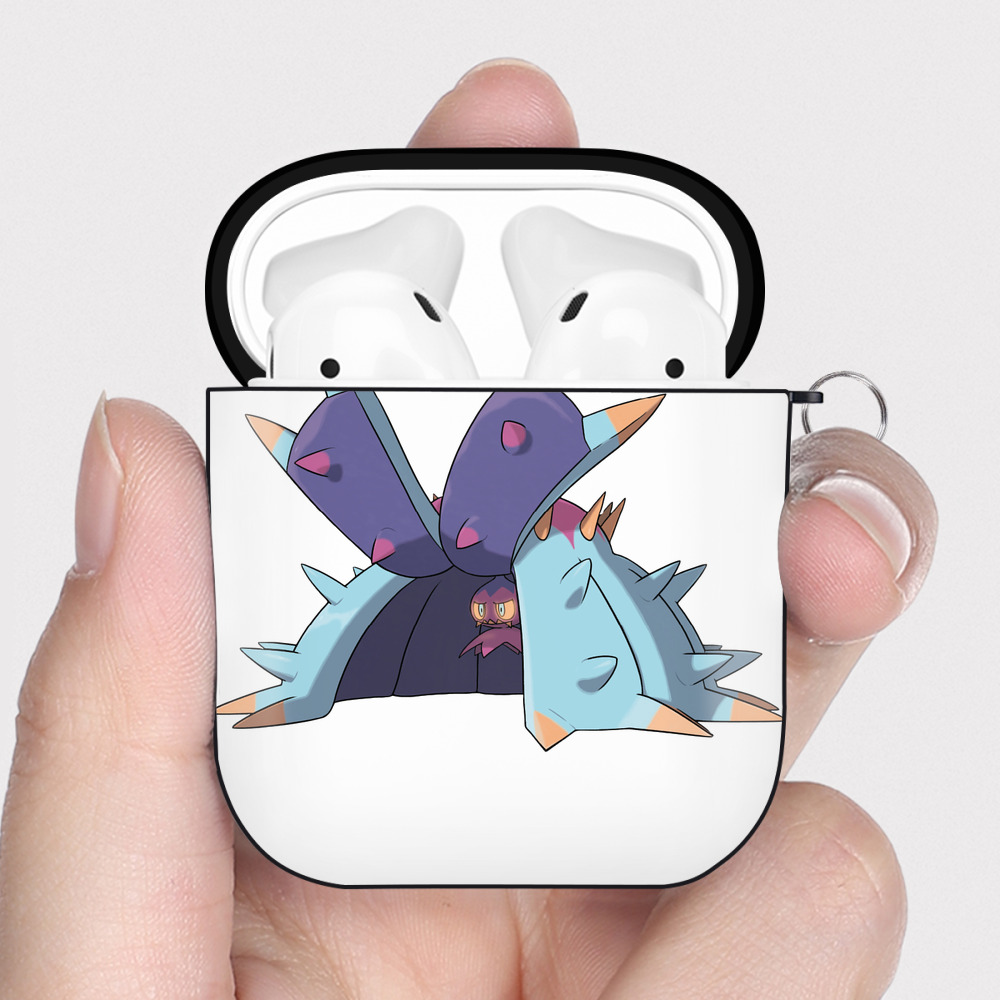 （画像用） ポケットモンスター Pokémon AirPods 第2世代保護ケース ハードシェル ブラック 耐衝撃・防指紋・カラビナ付き