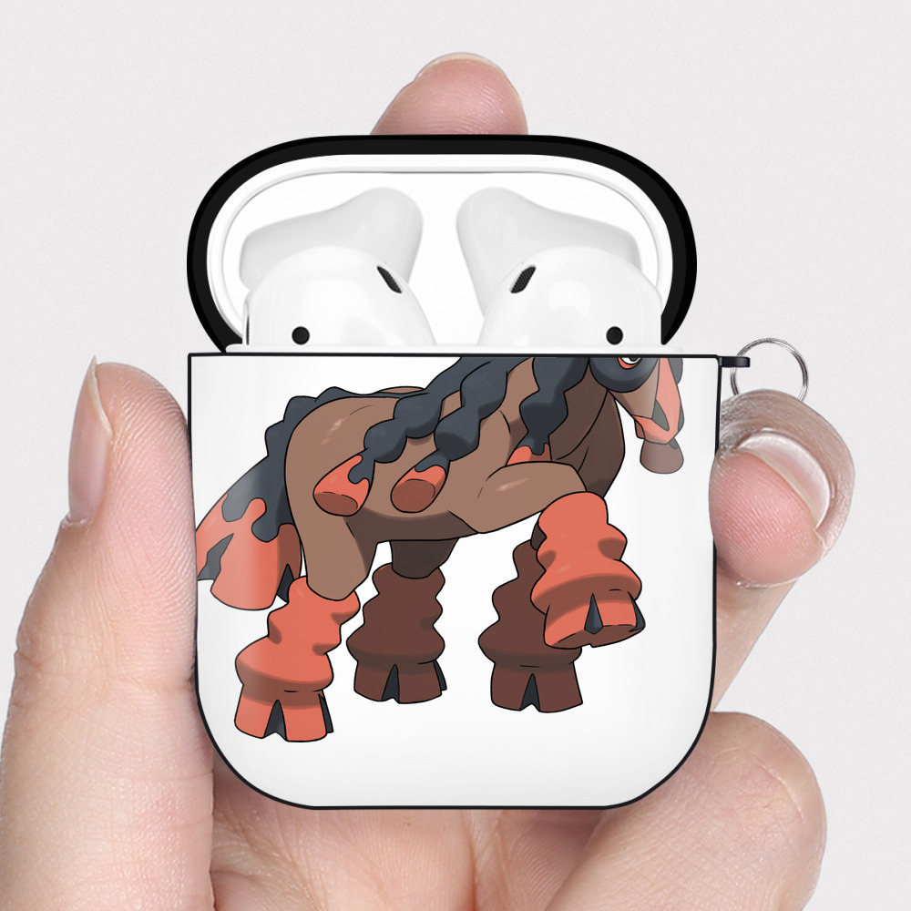 （画像用） ポケットモンスター Pokémon AirPods 第2世代保護ケース ハードシェル ブラック 耐衝撃・防指紋・カラビナ付き