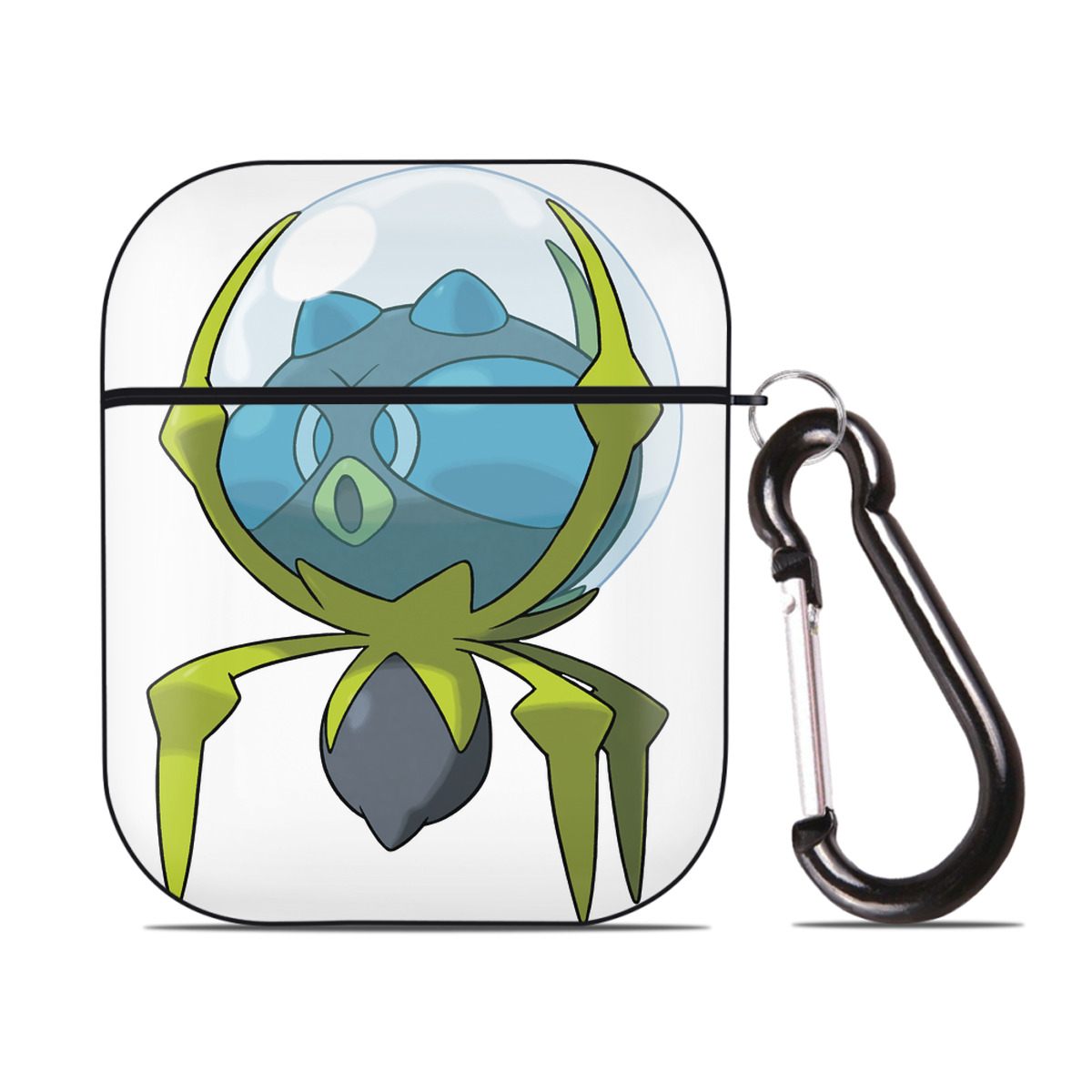 （画像用） ポケットモンスター Pokémon AirPods 第2世代保護ケース ハードシェル ブラック 耐衝撃・防指紋・カラビナ付き