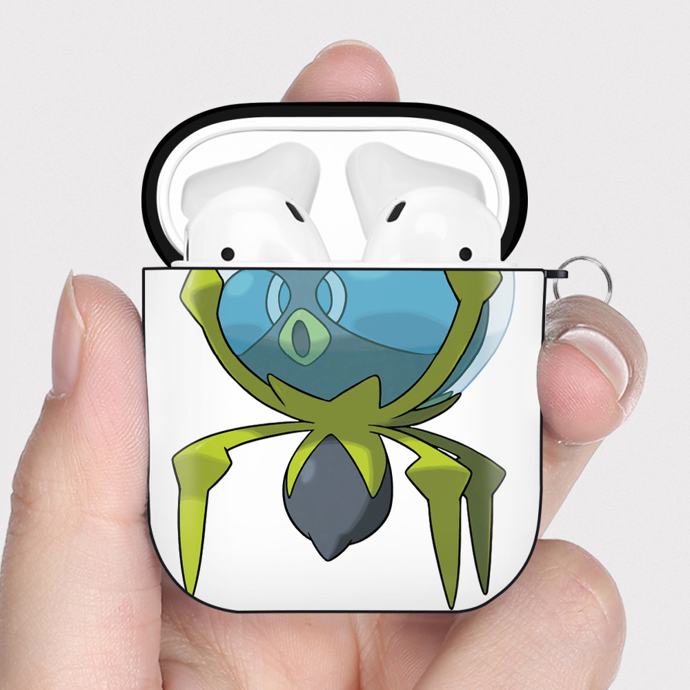 （画像用） ポケットモンスター Pokémon AirPods 第2世代保護ケース ハードシェル ブラック 耐衝撃・防指紋・カラビナ付き