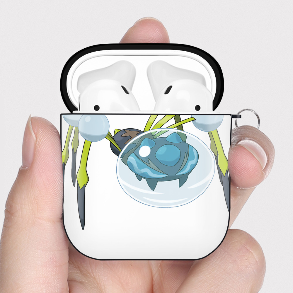 （画像用） ポケットモンスター Pokémon AirPods 第2世代保護ケース ハードシェル ブラック 耐衝撃・防指紋・カラビナ付き