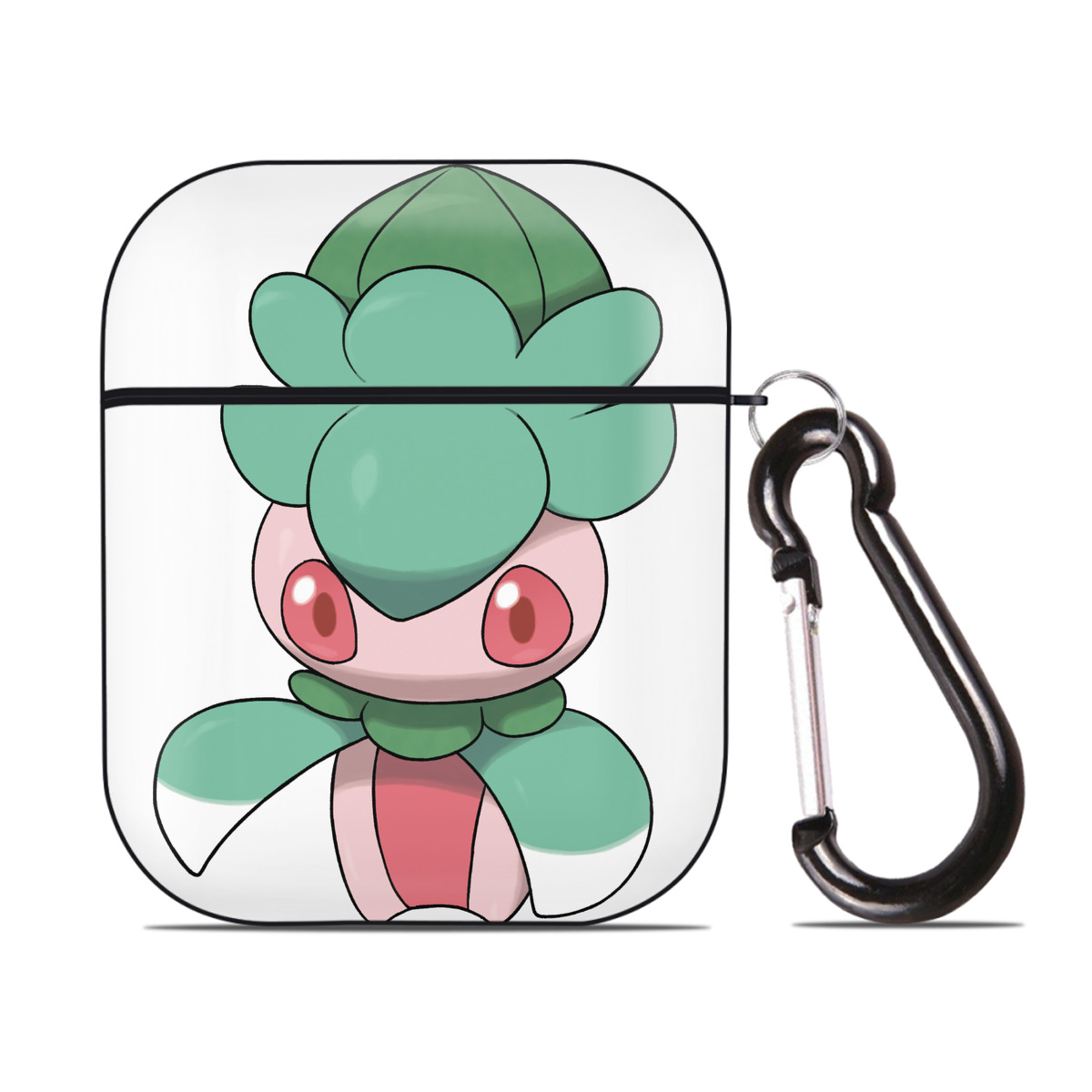 （画像用） ポケットモンスター Pokémon AirPods 第2世代保護ケース ハードシェル ブラック 耐衝撃・防指紋・カラビナ付き