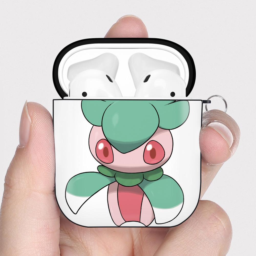 （画像用） ポケットモンスター Pokémon AirPods 第2世代保護ケース ハードシェル ブラック 耐衝撃・防指紋・カラビナ付き