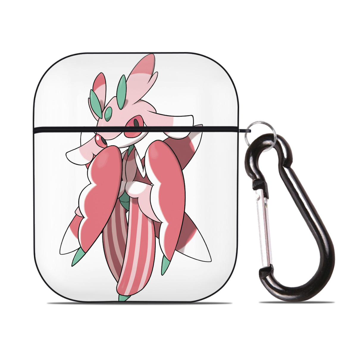 （画像用） ポケットモンスター Pokémon AirPods 第2世代保護ケース ハードシェル ブラック 耐衝撃・防指紋・カラビナ付き