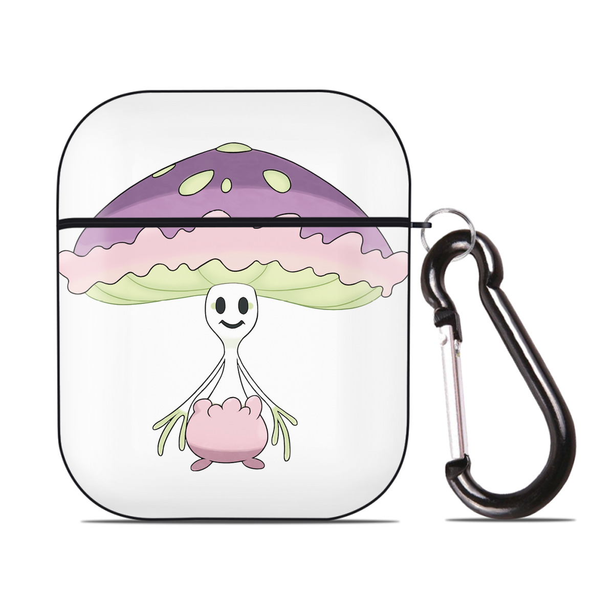 （画像用） ポケットモンスター Pokémon AirPods 第2世代保護ケース ハードシェル ブラック 耐衝撃・防指紋・カラビナ付き