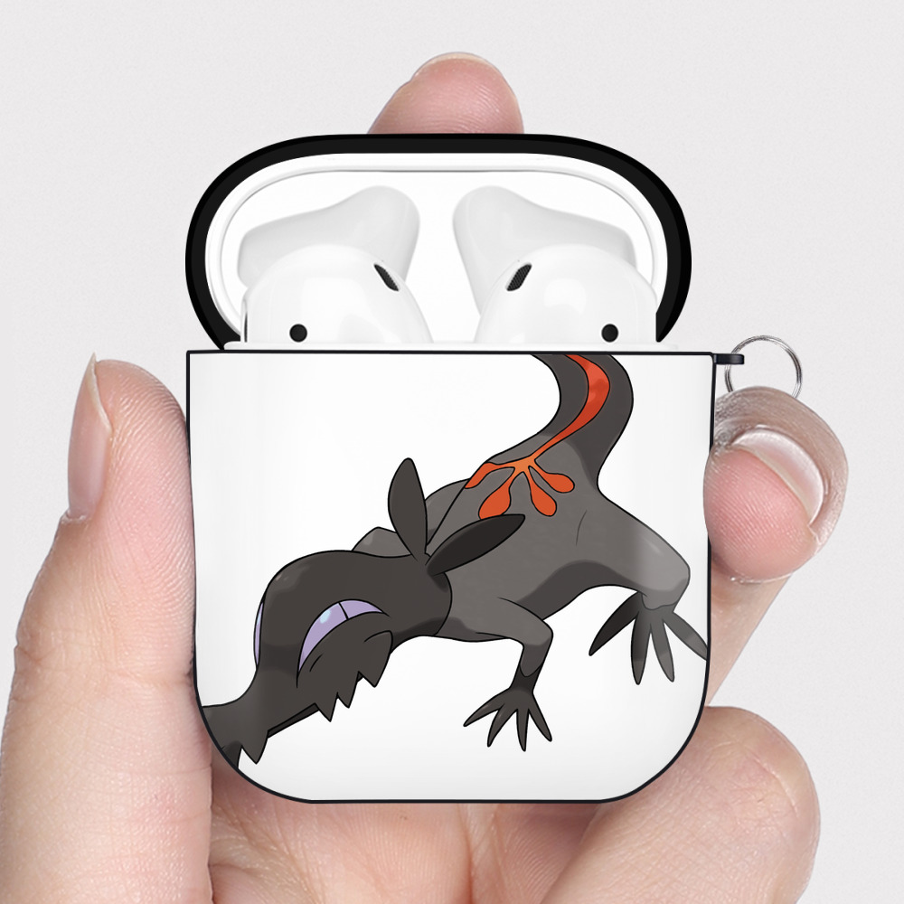 （画像用） ポケットモンスター Pokémon AirPods 第2世代保護ケース ハードシェル ブラック 耐衝撃・防指紋・カラビナ付き
