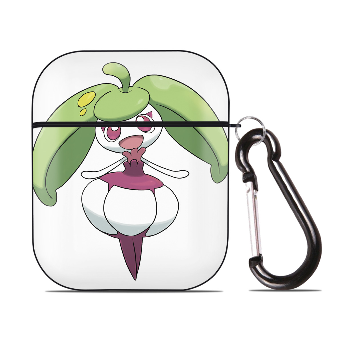 （画像用） ポケットモンスター Pokémon AirPods 第2世代保護ケース ハードシェル ブラック 耐衝撃・防指紋・カラビナ付き