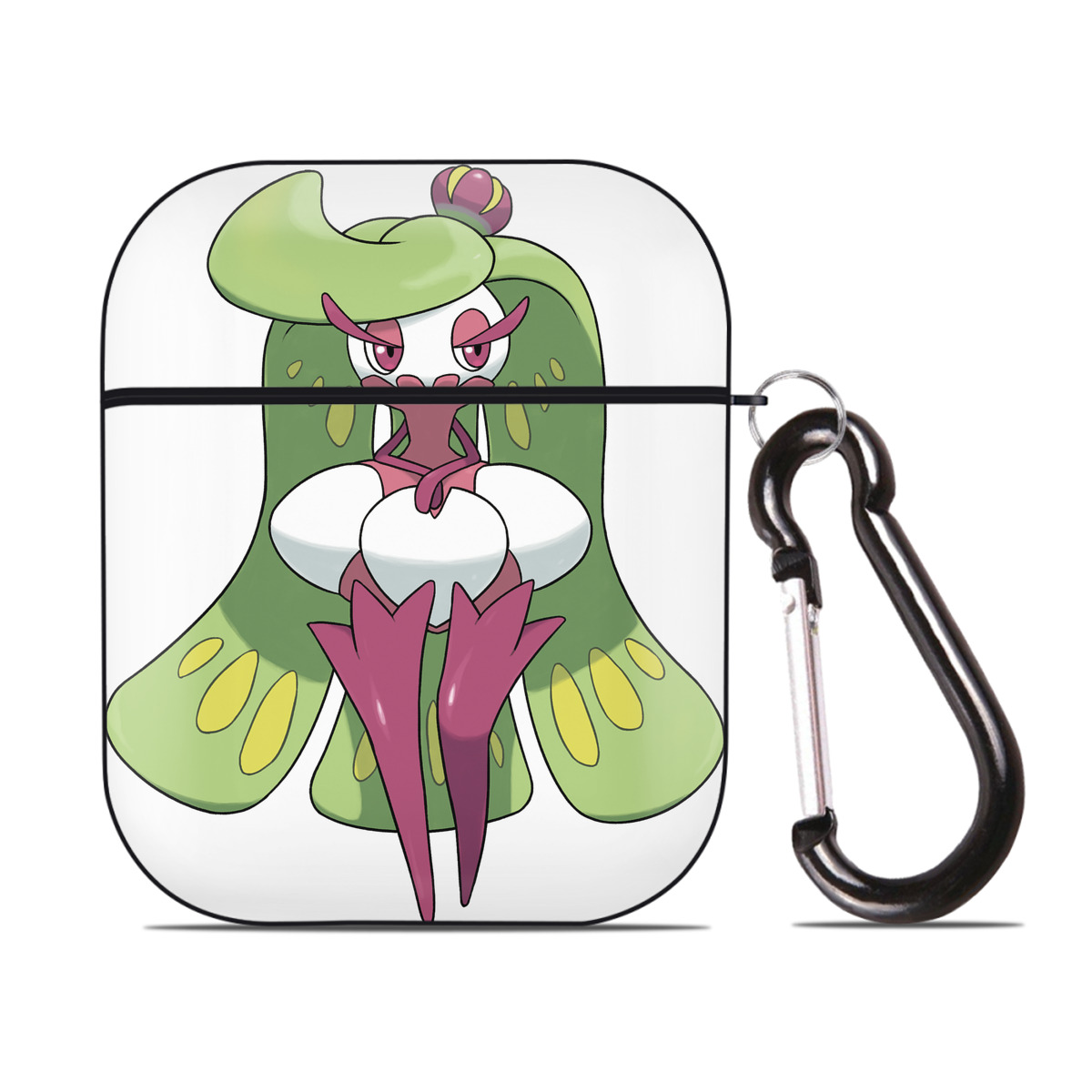 （画像用） ポケットモンスター Pokémon AirPods 第2世代保護ケース ハードシェル ブラック 耐衝撃・防指紋・カラビナ付き