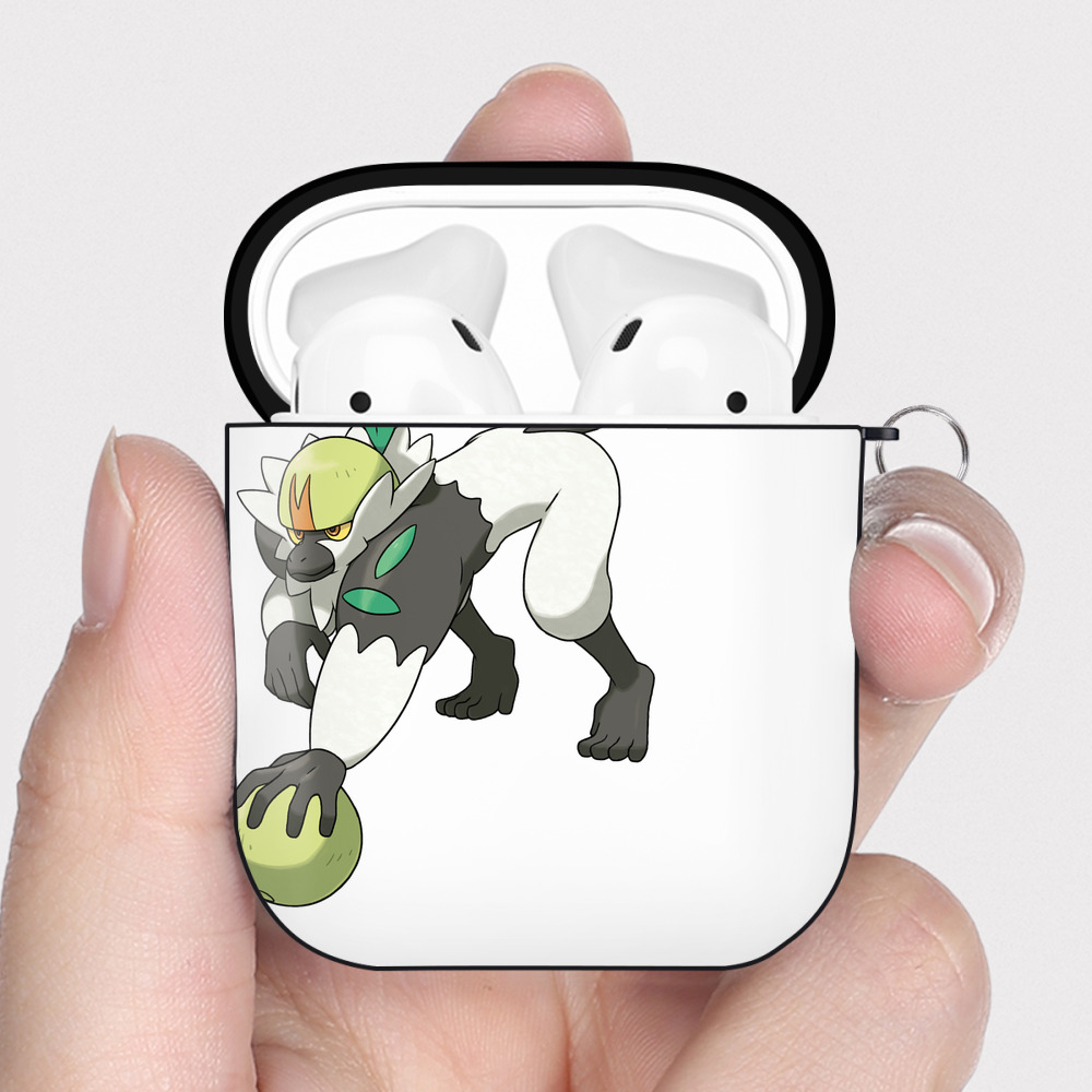 （画像用） ポケットモンスター Pokémon AirPods 第2世代保護ケース ハードシェル ブラック 耐衝撃・防指紋・カラビナ付き