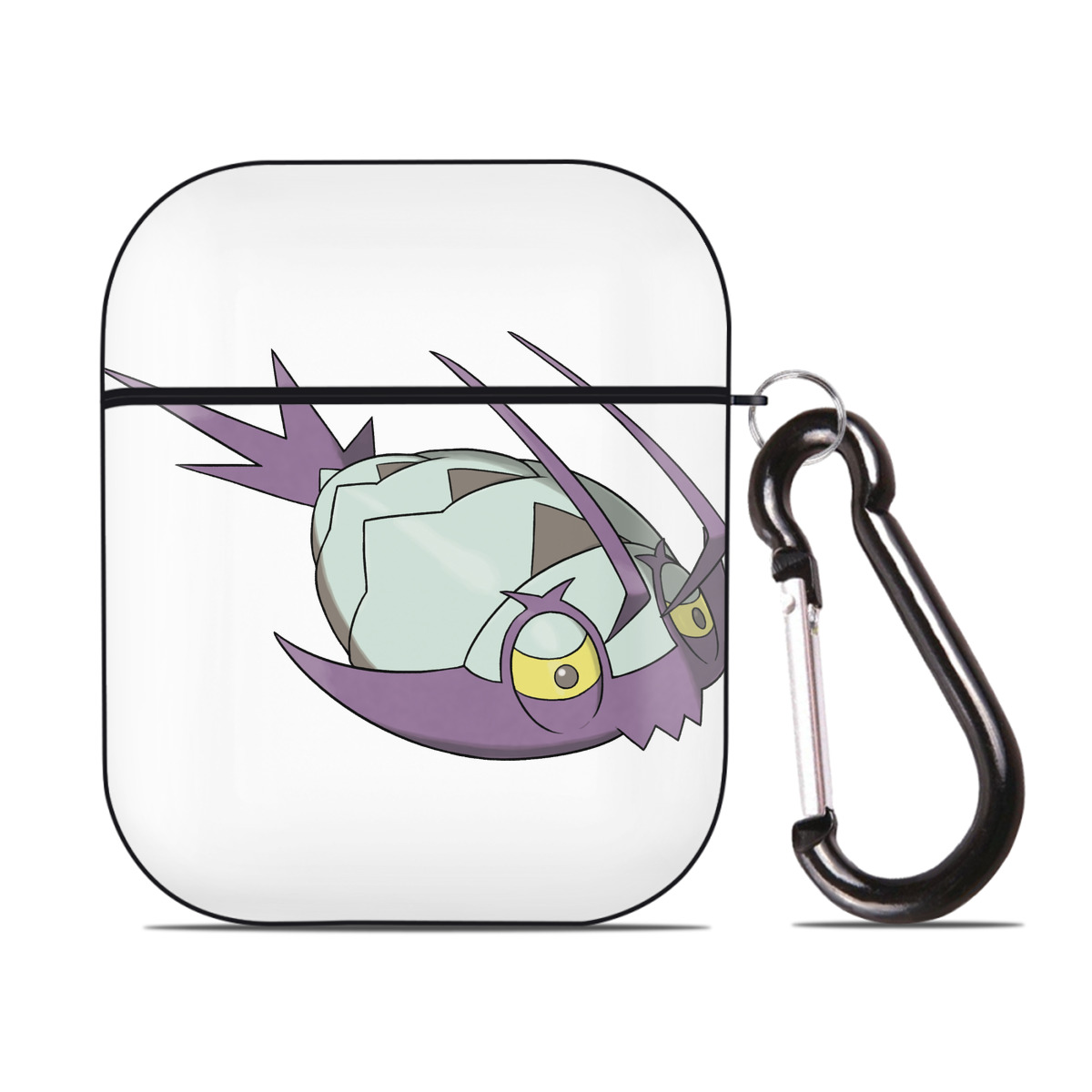 （画像用） ポケットモンスター Pokémon AirPods 第2世代保護ケース ハードシェル ブラック 耐衝撃・防指紋・カラビナ付き