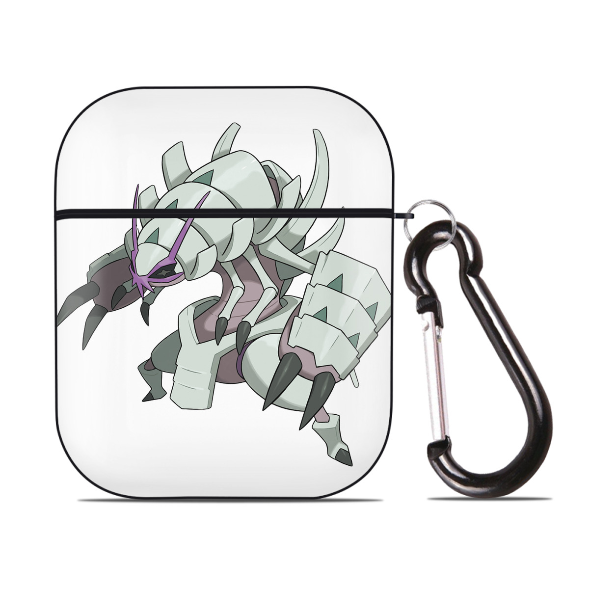 （画像用） ポケットモンスター Pokémon AirPods 第2世代保護ケース ハードシェル ブラック 耐衝撃・防指紋・カラビナ付き