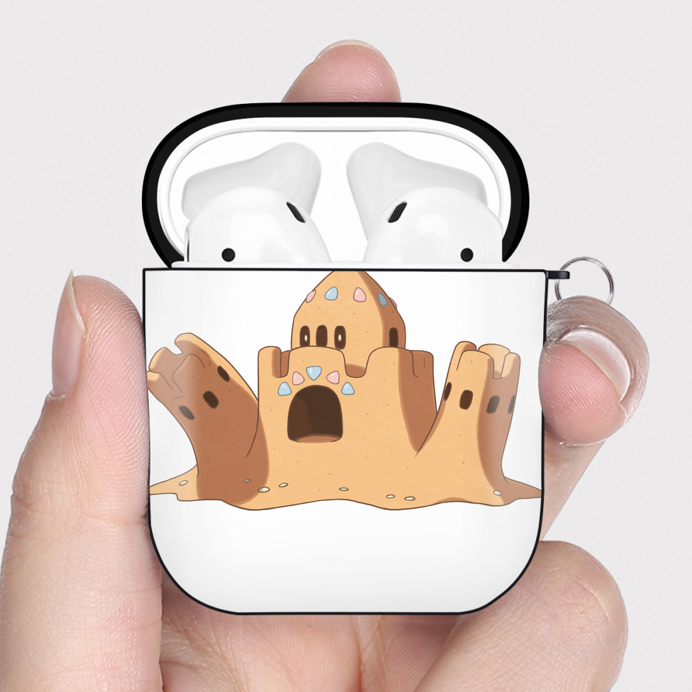 （画像用） ポケットモンスター Pokémon AirPods 第2世代保護ケース ハードシェル ブラック 耐衝撃・防指紋・カラビナ付き
