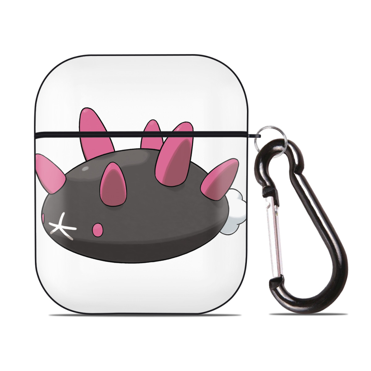 （画像用） ポケットモンスター Pokémon AirPods 第2世代保護ケース ハードシェル ブラック 耐衝撃・防指紋・カラビナ付き