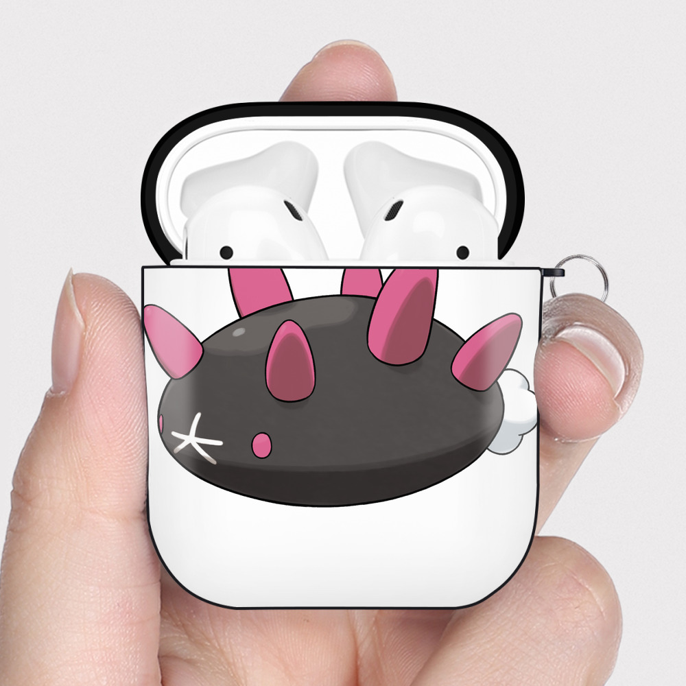 （画像用） ポケットモンスター Pokémon AirPods 第2世代保護ケース ハードシェル ブラック 耐衝撃・防指紋・カラビナ付き