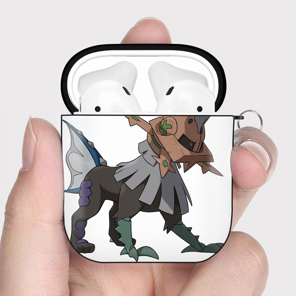 （画像用） ポケットモンスター Pokémon AirPods 第2世代保護ケース ハードシェル ブラック 耐衝撃・防指紋・カラビナ付き