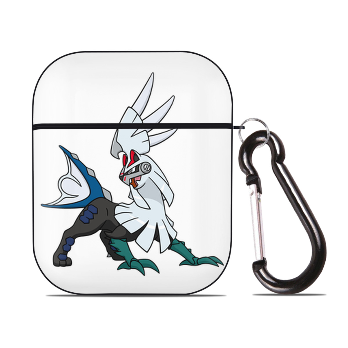（画像用） ポケットモンスター Pokémon AirPods 第2世代保護ケース ハードシェル ブラック 耐衝撃・防指紋・カラビナ付き