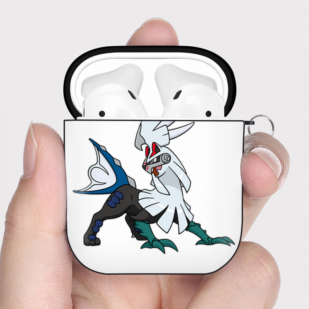 （画像用） ポケットモンスター Pokémon AirPods 第2世代保護ケース ハードシェル ブラック 耐衝撃・防指紋・カラビナ付き
