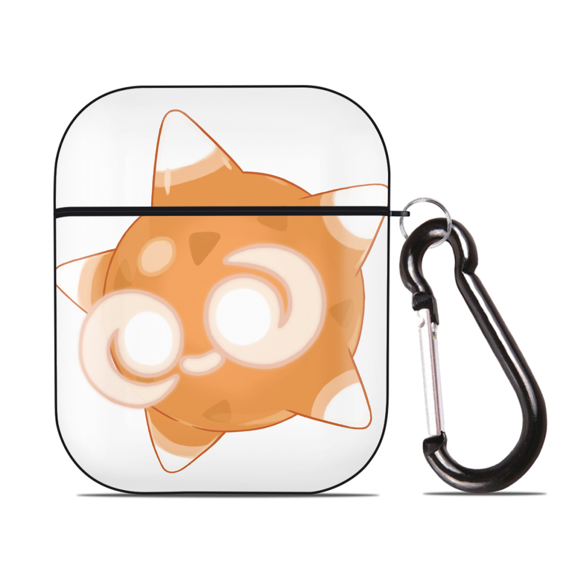 （画像用） ポケットモンスター Pokémon AirPods 第2世代保護ケース ハードシェル ブラック 耐衝撃・防指紋・カラビナ付き