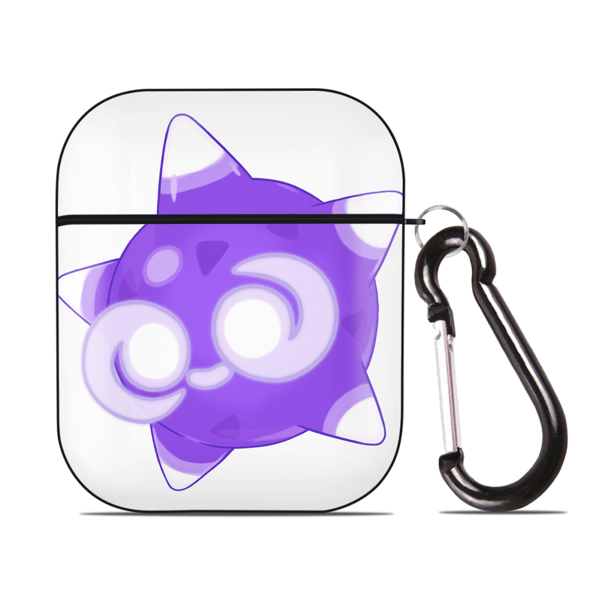 （画像用） ポケットモンスター Pokémon AirPods 第2世代保護ケース ハードシェル ブラック 耐衝撃・防指紋・カラビナ付き