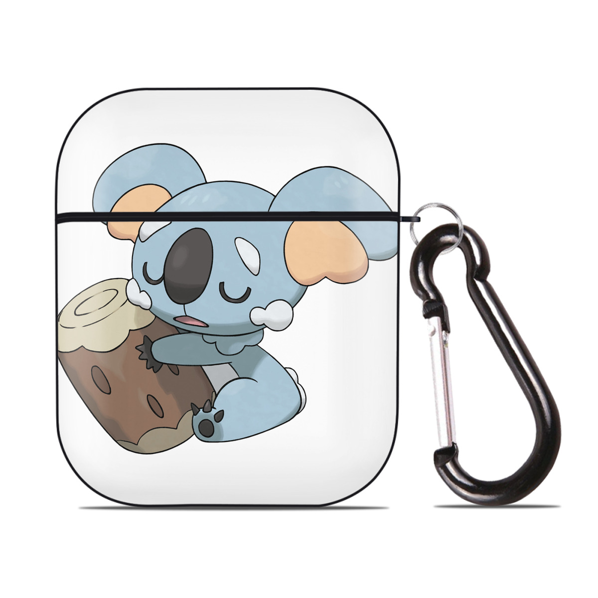（画像用） ポケットモンスター Pokémon AirPods 第2世代保護ケース ハードシェル ブラック 耐衝撃・防指紋・カラビナ付き