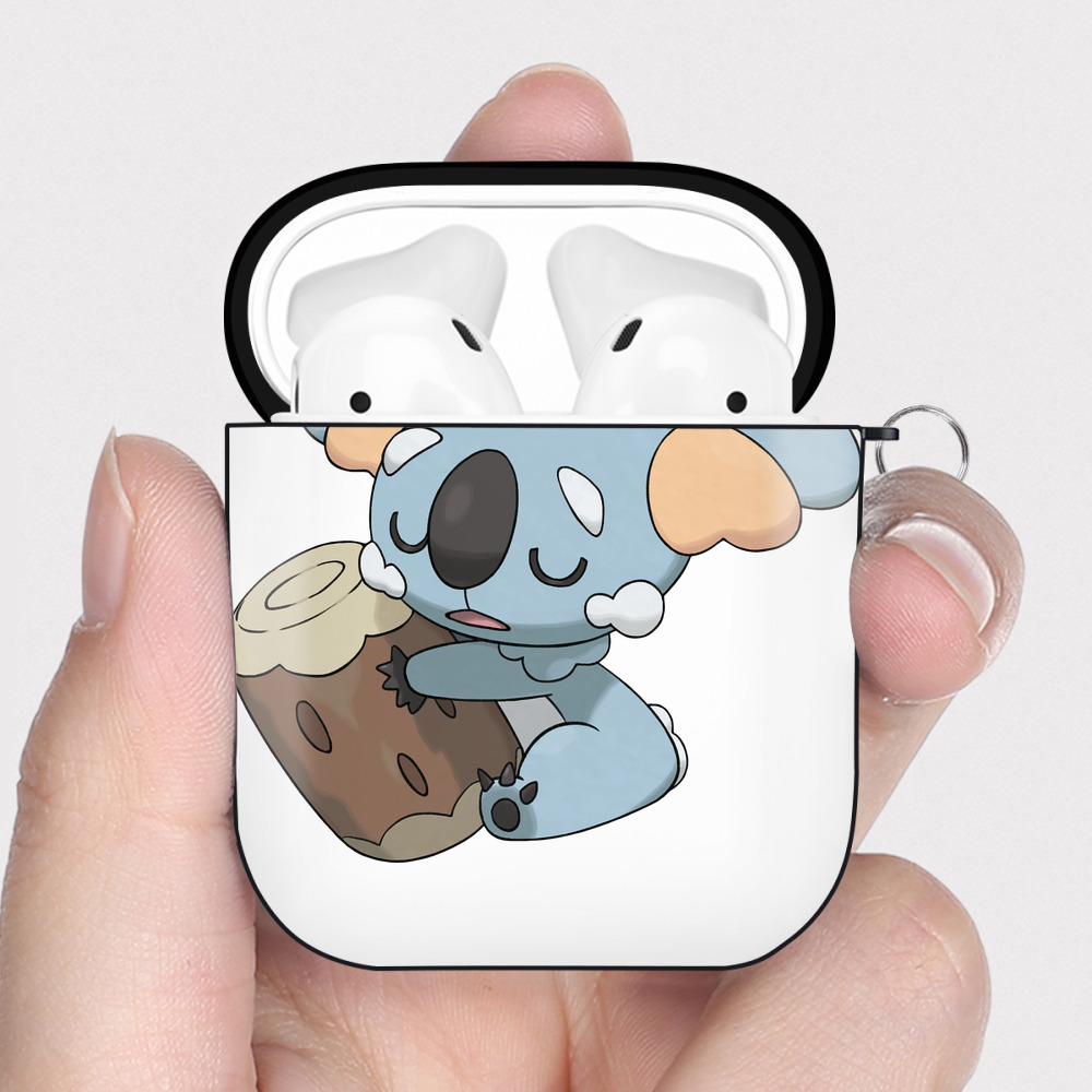 （画像用） ポケットモンスター Pokémon AirPods 第2世代保護ケース ハードシェル ブラック 耐衝撃・防指紋・カラビナ付き