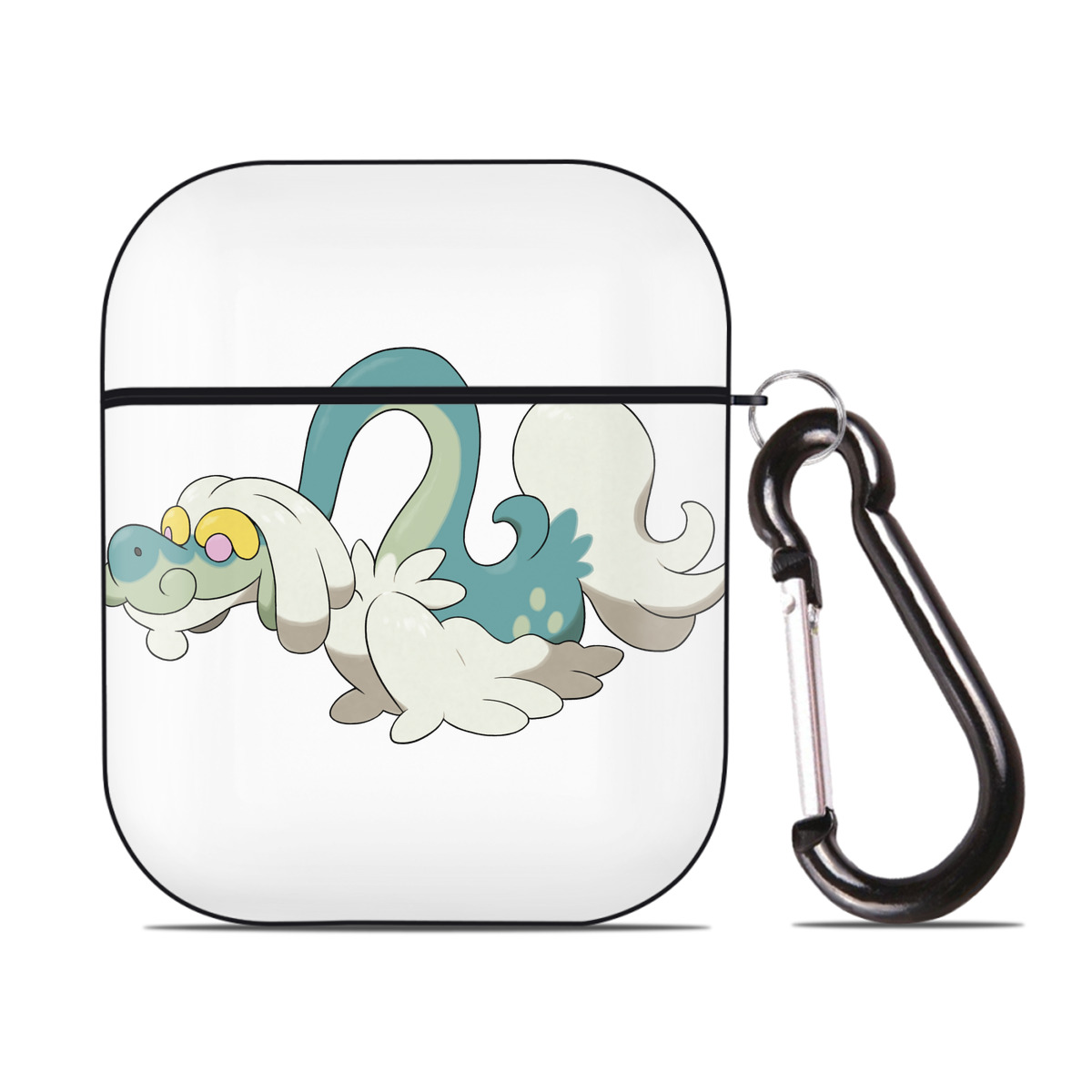 （画像用） ポケットモンスター Pokémon AirPods 第2世代保護ケース ハードシェル ブラック 耐衝撃・防指紋・カラビナ付き