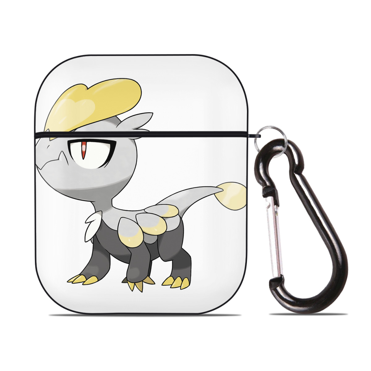 （画像用） ポケットモンスター Pokémon AirPods 第2世代保護ケース ハードシェル ブラック 耐衝撃・防指紋・カラビナ付き