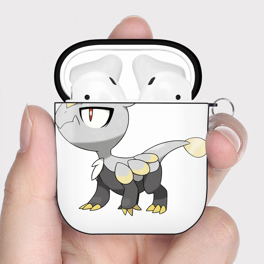 （画像用） ポケットモンスター Pokémon AirPods 第2世代保護ケース ハードシェル ブラック 耐衝撃・防指紋・カラビナ付き