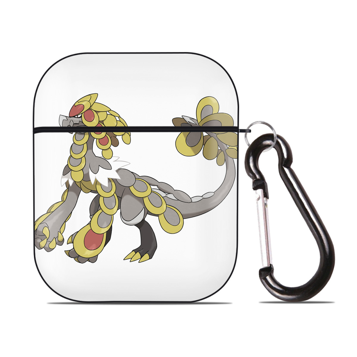 （画像用） ポケットモンスター Pokémon AirPods 第2世代保護ケース ハードシェル ブラック 耐衝撃・防指紋・カラビナ付き