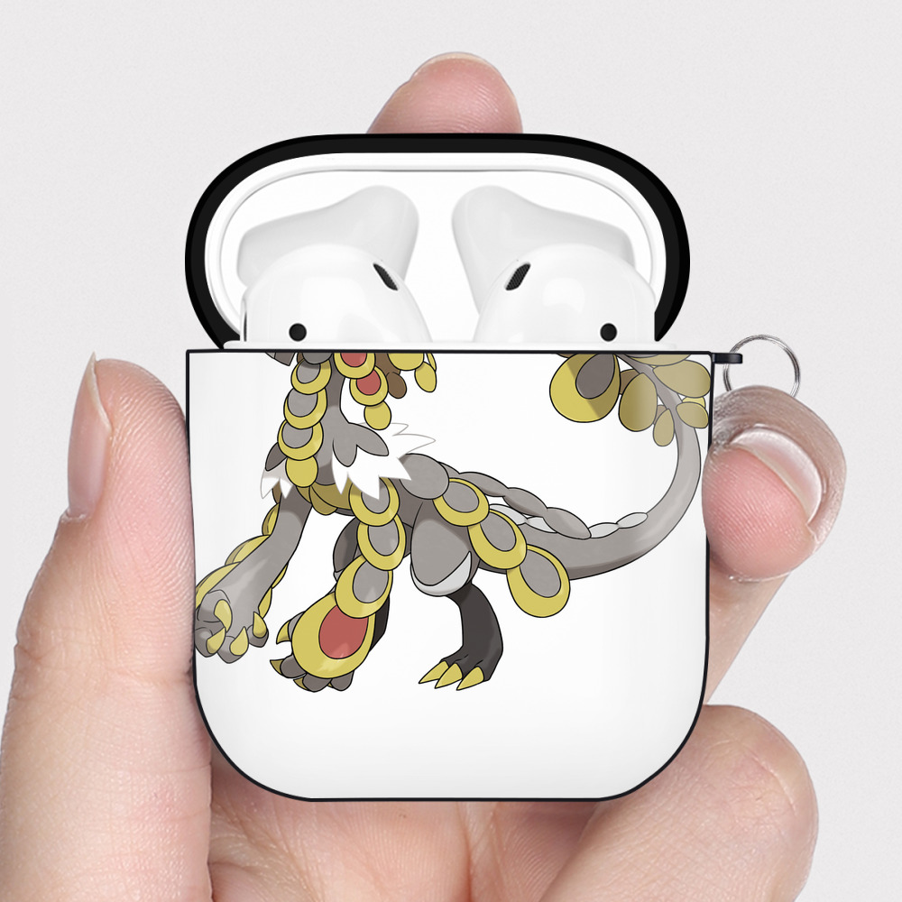 （画像用） ポケットモンスター Pokémon AirPods 第2世代保護ケース ハードシェル ブラック 耐衝撃・防指紋・カラビナ付き