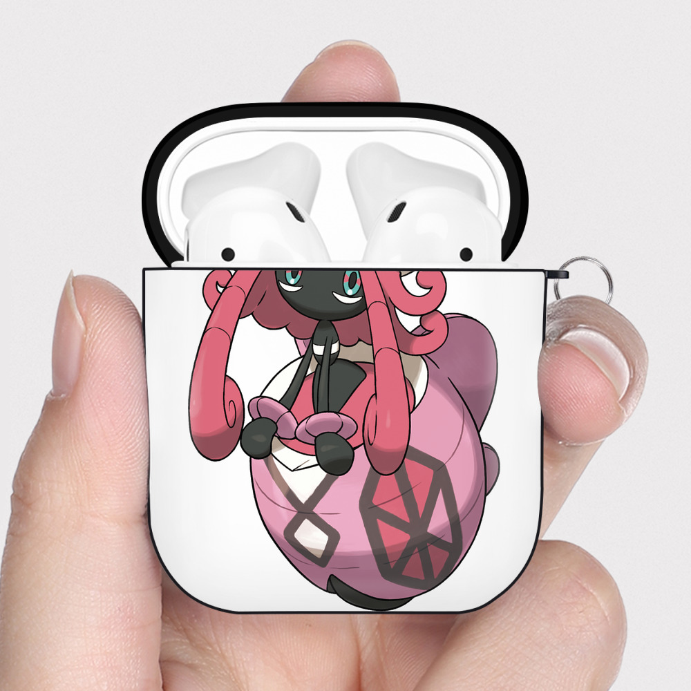 （画像用） ポケットモンスター Pokémon AirPods 第2世代保護ケース ハードシェル ブラック 耐衝撃・防指紋・カラビナ付き