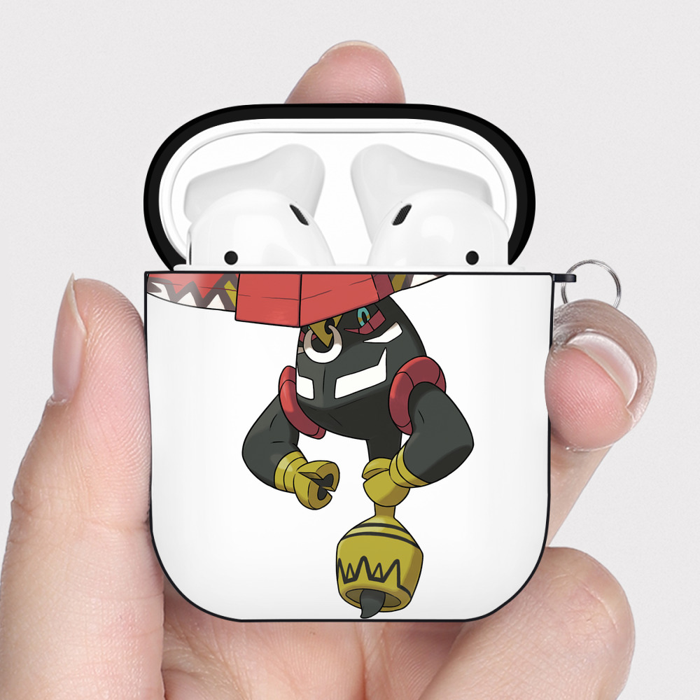 （画像用） ポケットモンスター Pokémon AirPods 第2世代保護ケース ハードシェル ブラック 耐衝撃・防指紋・カラビナ付き
