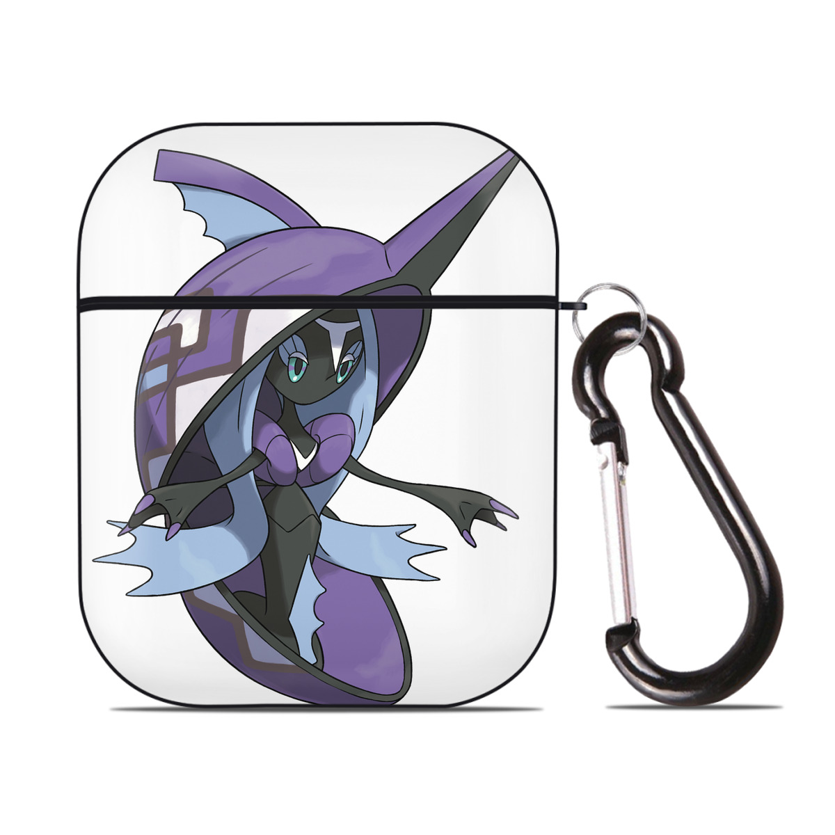 （画像用） ポケットモンスター Pokémon AirPods 第2世代保護ケース ハードシェル ブラック 耐衝撃・防指紋・カラビナ付き