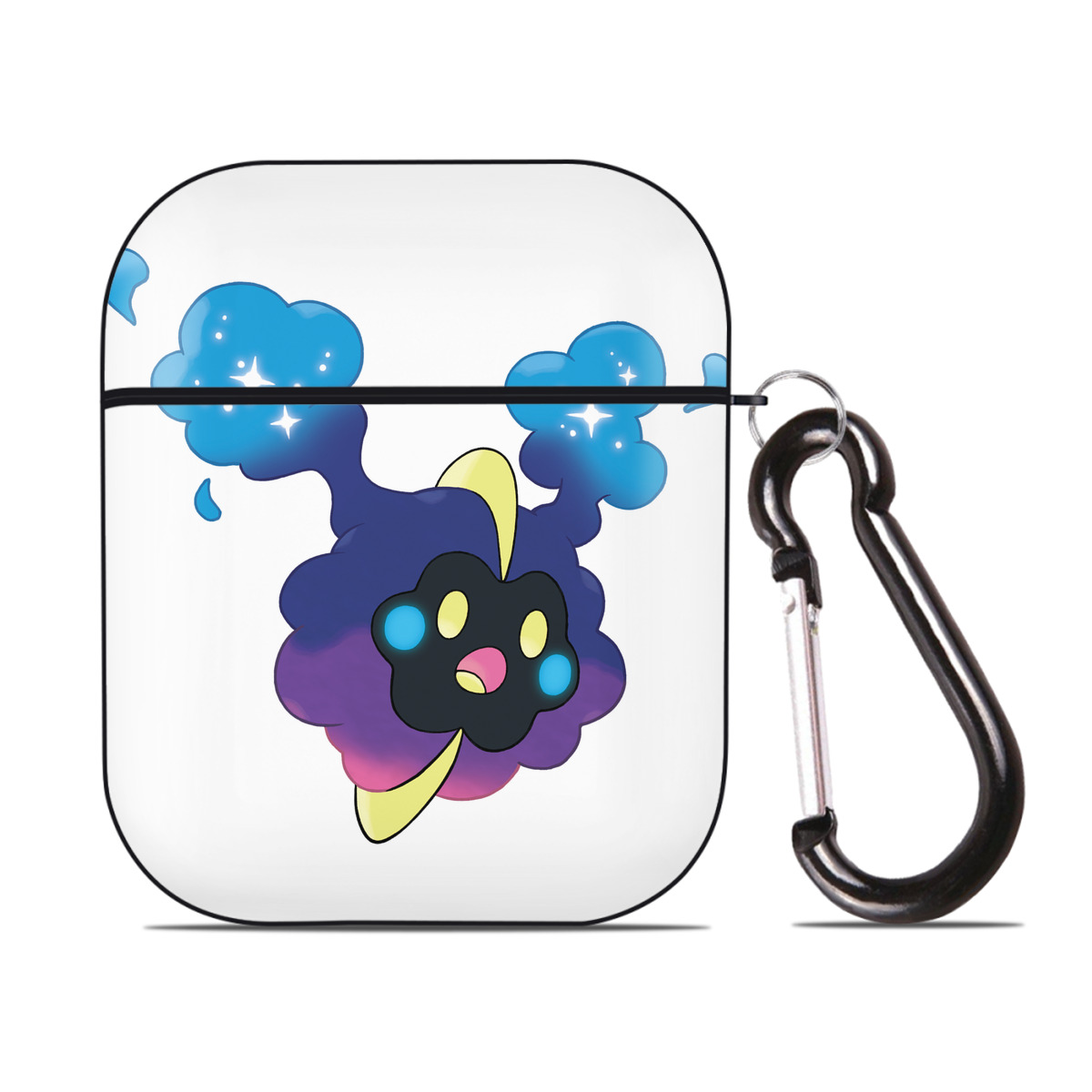（画像用） ポケットモンスター Pokémon AirPods 第2世代保護ケース ハードシェル ブラック 耐衝撃・防指紋・カラビナ付き