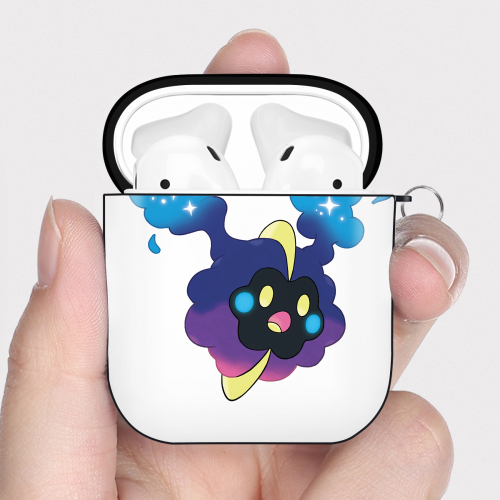 （画像用） ポケットモンスター Pokémon AirPods 第2世代保護ケース ハードシェル ブラック 耐衝撃・防指紋・カラビナ付き