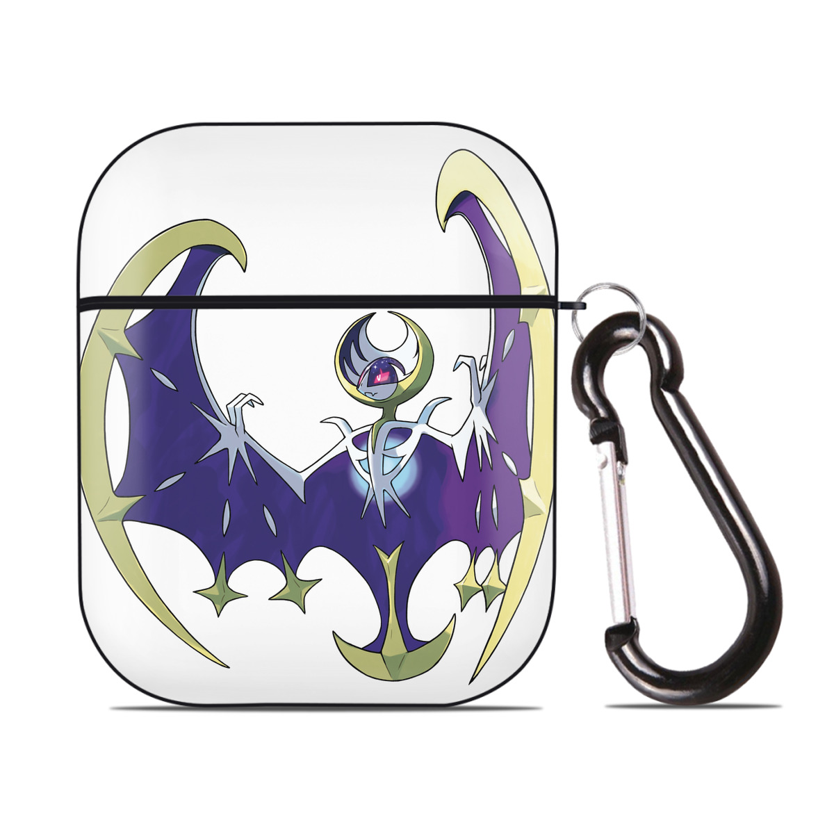 （画像用） ポケットモンスター Pokémon AirPods 第2世代保護ケース ハードシェル ブラック 耐衝撃・防指紋・カラビナ付き