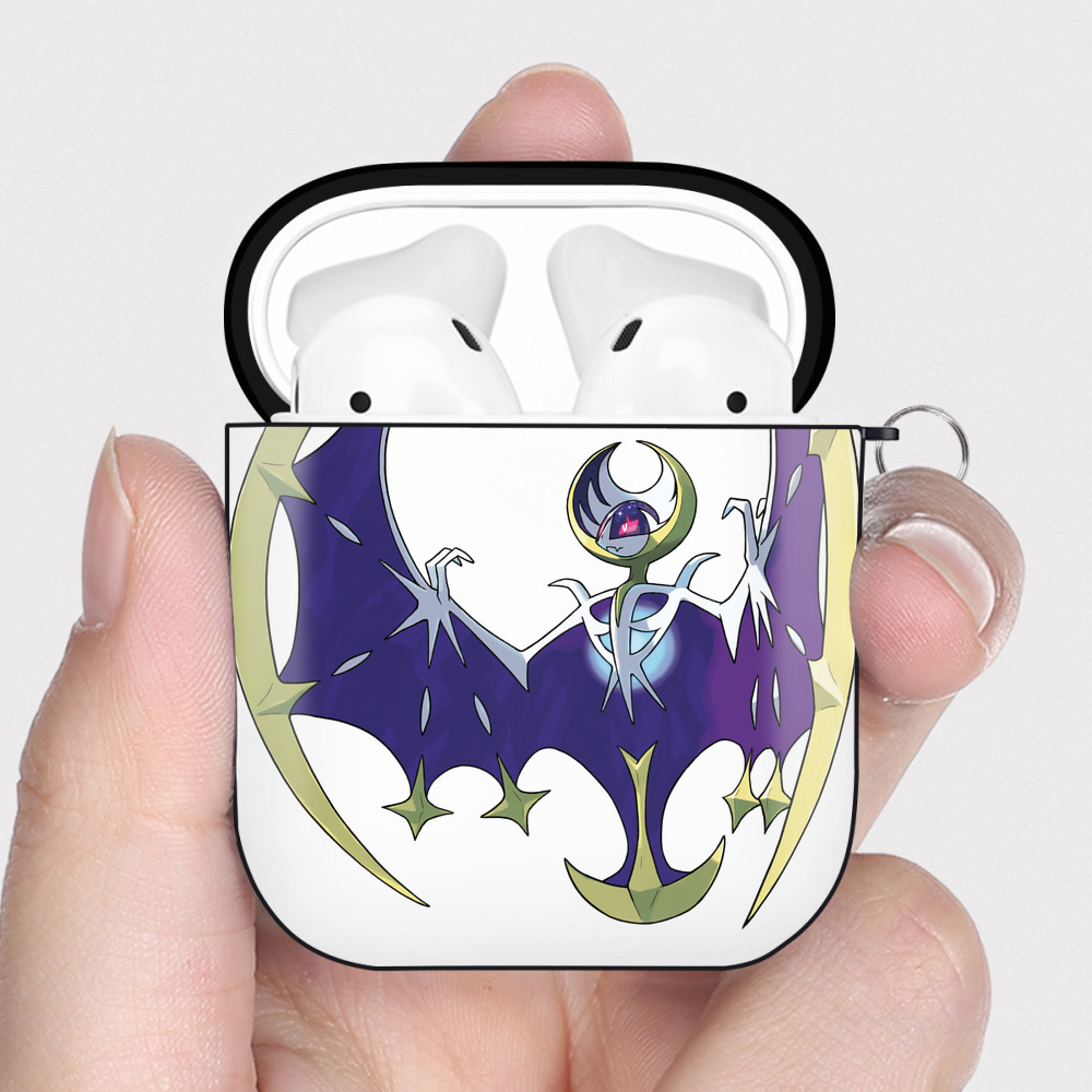 （画像用） ポケットモンスター Pokémon AirPods 第2世代保護ケース ハードシェル ブラック 耐衝撃・防指紋・カラビナ付き