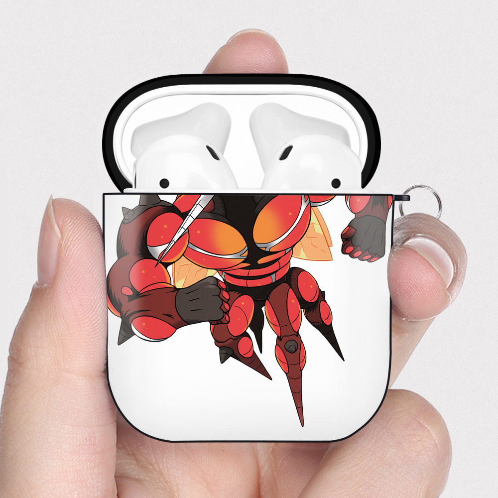 （画像用） ポケットモンスター Pokémon AirPods 第2世代保護ケース ハードシェル ブラック 耐衝撃・防指紋・カラビナ付き