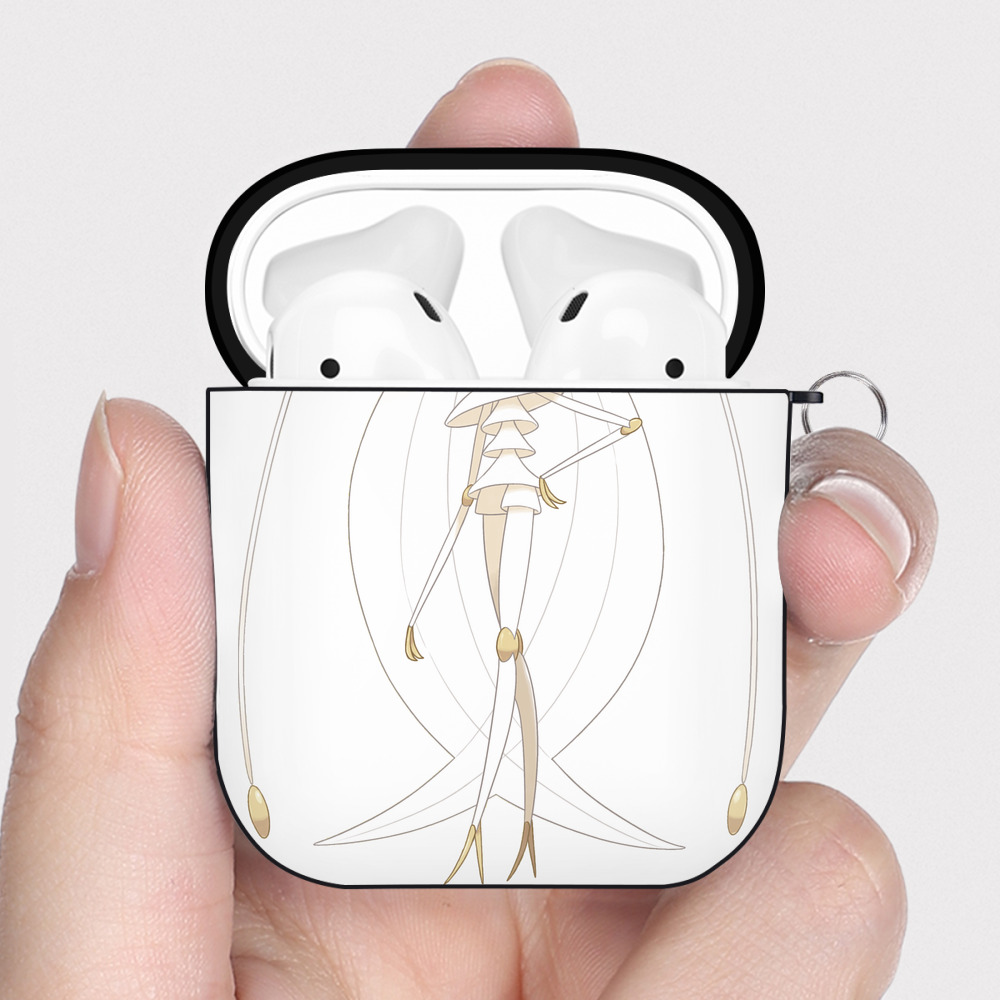 （画像用） ポケットモンスター Pokémon AirPods 第2世代保護ケース ハードシェル ブラック 耐衝撃・防指紋・カラビナ付き