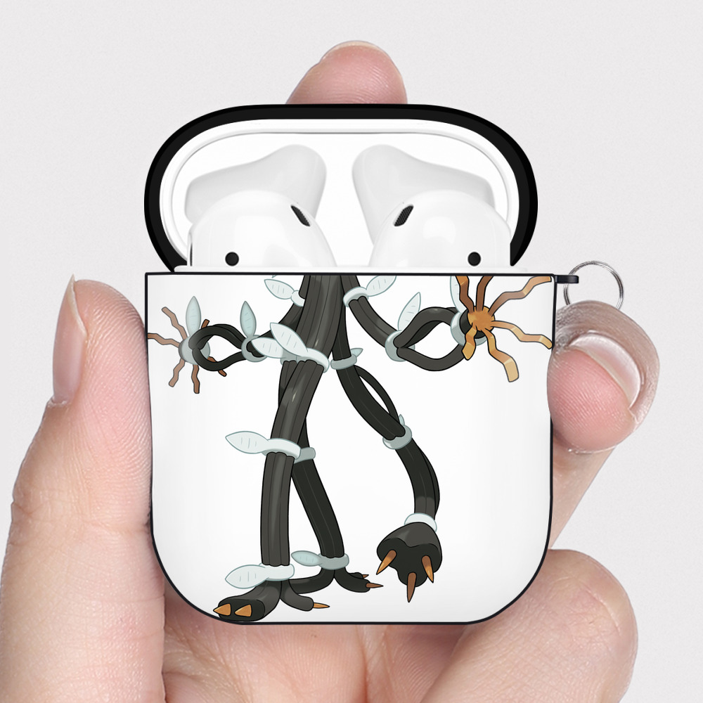 （画像用） ポケットモンスター Pokémon AirPods 第2世代保護ケース ハードシェル ブラック 耐衝撃・防指紋・カラビナ付き