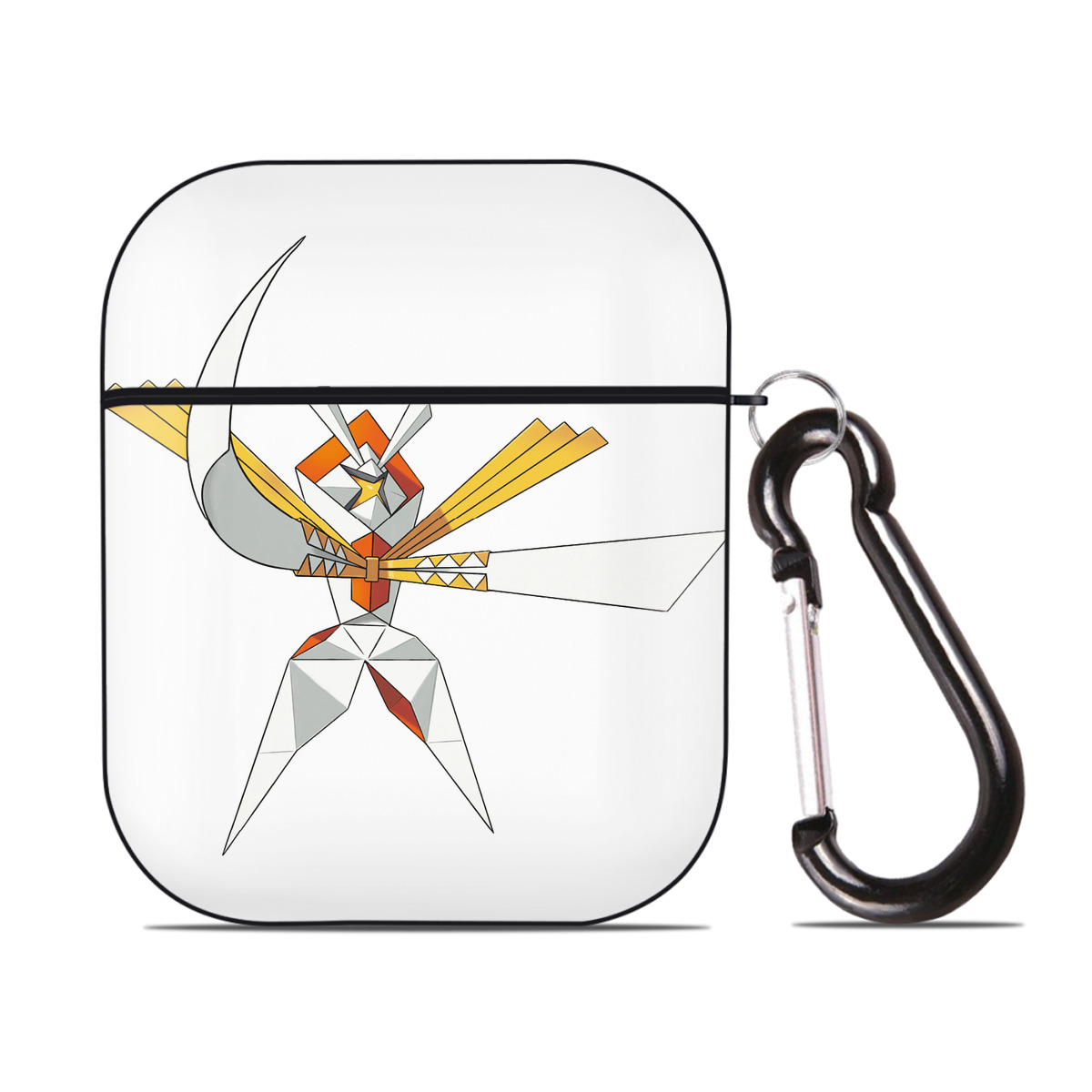 （画像用） ポケットモンスター Pokémon AirPods 第2世代保護ケース ハードシェル ブラック 耐衝撃・防指紋・カラビナ付き