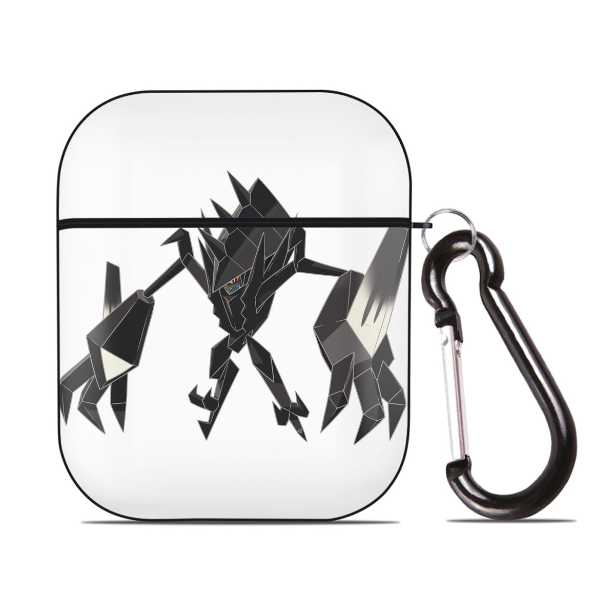 （画像用） ポケットモンスター Pokémon AirPods 第2世代保護ケース ハードシェル ブラック 耐衝撃・防指紋・カラビナ付き