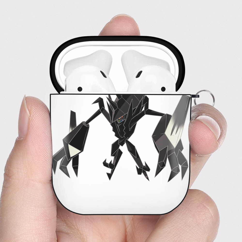 （画像用） ポケットモンスター Pokémon AirPods 第2世代保護ケース ハードシェル ブラック 耐衝撃・防指紋・カラビナ付き